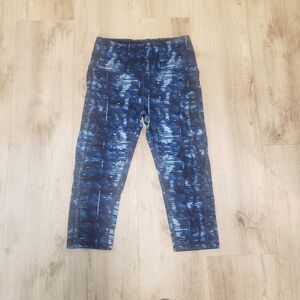 Ododos Black and Blue Leggings With Pockets
